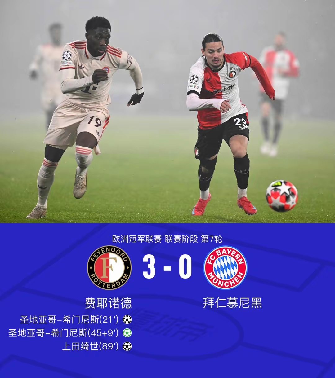 拜仁慕尼黑战败完败，罗贝里犯错被拒绝
